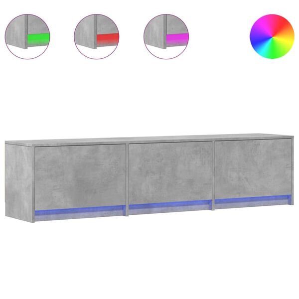 vidaXL Mueble de TV Hormig&oacute;n 165 x 34 x 40 cm Madera de ingenier&iacute;a