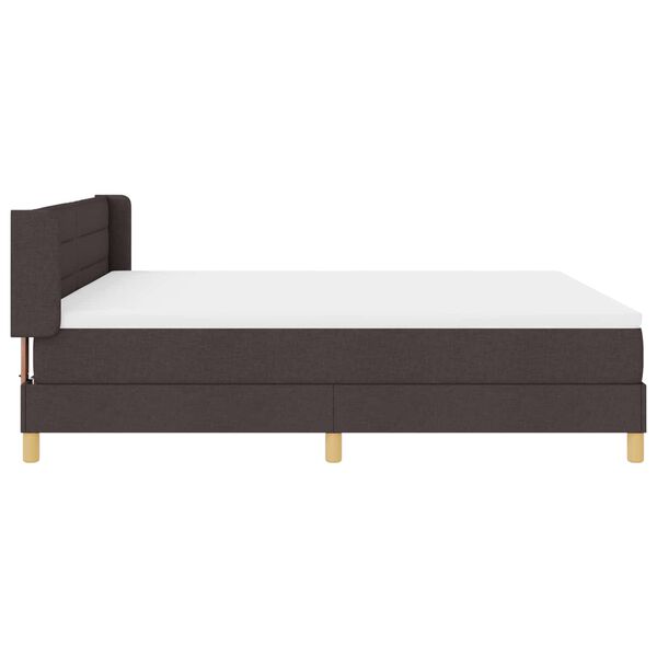vidaXL Cama tipo Box Spring Marr&oacute;n Oscuro 200 x 180 cm Poli&eacute;ster