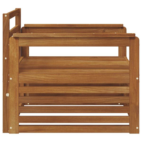 vidaXL 2 Pieza Sof&aacute; con reposabrazos Madera de Acacia S&oacute;lida Natural