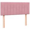 vidaXL Cama box spring con colch&oacute;n y LED terciopelo rosa 120x220 cm
