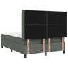 vidaXL Cama tipo Box Spring con colch&oacute;n Gris oscuro 200 x 140 cm tela