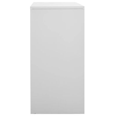 vidaXL Armario taquilla de acero gris claro 90x45x92,5 cm