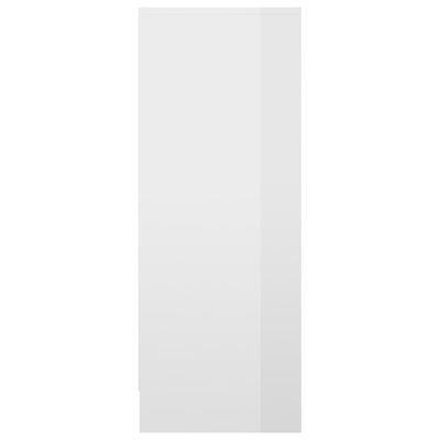 vidaXL Mueble zapatero madera contrachapada blanco brillo 31,5x35x90cm