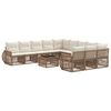 vidaXL Conjunto de sof&aacute;s de jard&iacute;n 12 pcs Beige y blanco crema