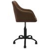 vidaXL Sillas de comedor giratorias 4 unidades tela marr&oacute;n
