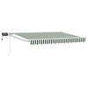 vidaXL Toldo manual retr&aacute;ctil con LEDs Verde y 3 x 2,5 m
