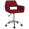 vidaXL Sillas de comedor giratorias 2 unidades tela rojo tinto