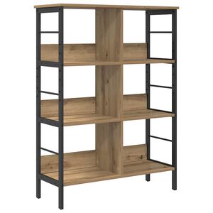 vidaXL Estante de libros 6 niveles 82 x 32 x 112 cm Roble artisan