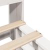 vidaXL Cama con estanter&iacute;a sin colch&oacute;n madera maciza blanca 120x200 cm