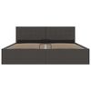 vidaXL Cama canap&eacute; hidr&aacute;ulica de almacenaje sin colch&oacute;n gris 180x200cm