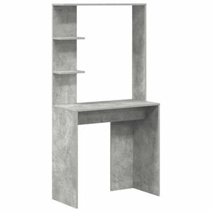 vidaXL Escritorio Gris Concreto Madera de ingenier&iacute;a