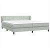 vidaXL Cama box spring con colchones terciopelo gris claro 180x210 cm