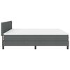 vidaXL Cama tipo Box Spring con colch&oacute;n Gris oscuro 200 x 200 cm tela