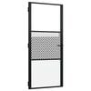 vidaXL Puerta de Vidrio Calado Negro 93 x 3,5 x 201,5 cm Aluminio