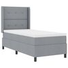 vidaXL Cama tipo Box Spring con colch&oacute;n Gris Claro 200 x 90 cm tela