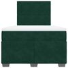 vidaXL Cama box spring con colch&oacute;n terciopelo verde oscuro 120x200 cm