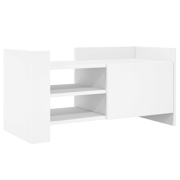 vidaXL Mueble de TV madera de ingenier&iacute;a blanco 80x35x40 cm