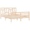 vidaXL Estructura de cama con cabecero madera maciza 160x200 cm