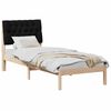 vidaXL Estructura de Cama con Cabecera Tapizada Marr&oacute;n 75 x 190 cm