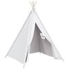 vidaXL Tienda tipi ni&ntilde;os y bolsa piel melocot&oacute;n blanco 120x120x150cm