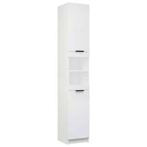 vidaXL Armario de ba&ntilde;o madera contrachapada blanco 32x34x188,5 cm