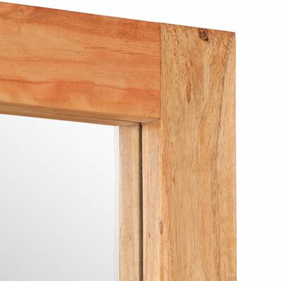 vidaXL Espejo de vidrio y madera maciza de acacia 70x50 cm