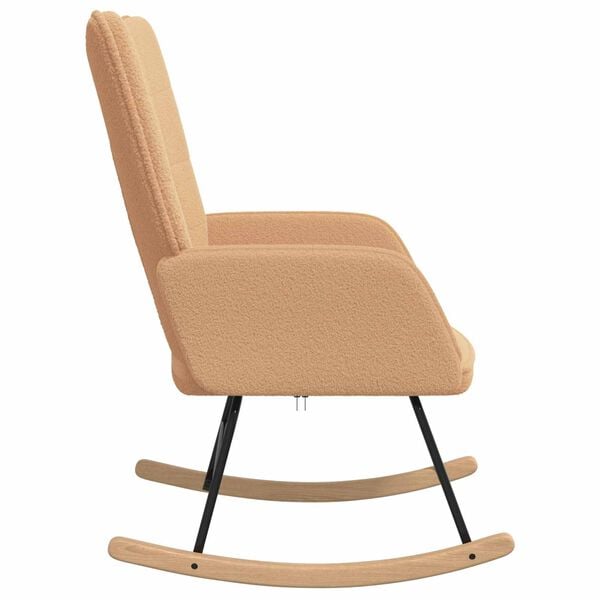 vidaXL Mecedora Beige Tela Sherpa