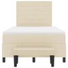 vidaXL Cama tipo Box Spring con colch&oacute;n Crema 120 x 190 cm tela