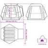 vidaXL Tienda de campaña para coche para 4 personas impermeable verde