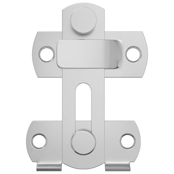 vidaXL Cerradura de puerta 2 pcs Plateado 70 x 8 mm Acero