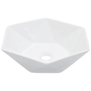 vidaXL Lavabo 41x36,5x12 cm cer&aacute;mica blanco