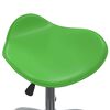 vidaXL Silla de comedor giratoria de cuero sint&eacute;tico verde
