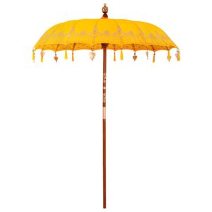 vidaXL Parasol Balin&eacute;s Amarillo 185 x 185 x 260 cm Algod&oacute;n