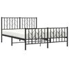 vidaXL Estructura cama sin colch&oacute;n con estribo metal negro 140x200 cm