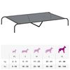 vidaXL Cama elevada para perros gris 150x90x20 cm textilene y acero