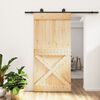 vidaXL Puerta corredera con herrajes madera maciza de pino 100x210 cm