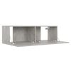 vidaXL Set de muebles de sal&oacute;n 3 pzas madera ingenier&iacute;a gris hormig&oacute;n