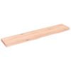 vidaXL Estante de pared madera maciza de roble sin tratar 100x20x4 cm