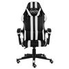 vidaXL Silla gaming de cuero sint&eacute;tico negro y blanco