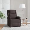 vidaXL Sill&oacute;n reclinable de tela marr&oacute;n oscuro