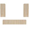 vidaXL Set de muebles para TV 4 pzas madera contrachapada roble Sonoma