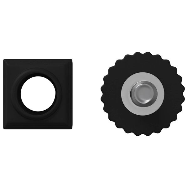 vidaXL Niveladores para Muebles Ajustable 2 pcs Negro M6 PP