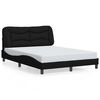 vidaXL Estructura de cama sin colch&oacute;n Hvar tela negro 140x190 cm