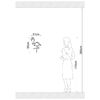 Homemania Adorno de pared Flamingo acero negro 31x50 cm