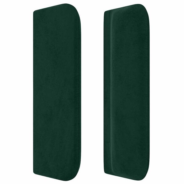 vidaXL Cabecero de terciopelo verde oscuro 183x16x78/88 cm