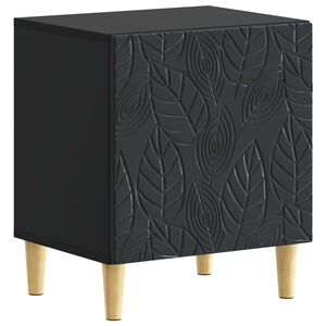 vidaXL Mesita de Noche Negro 43 x 34,5 x 50 cm Madera de ingenier&iacute;a