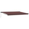 vidaXL Toldo retr&aacute;ctil manual Marr&oacute;n 5 x 3,5 m