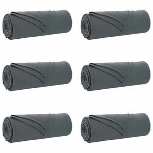 vidaXL Mantitas de Sof&aacute; 6 uds. Gris oscuro 350 x 270 cm 8.09 kg Lana