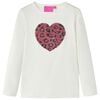 vidaXL Camiseta infantil de manga larga crudo 104