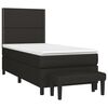 vidaXL Cama box spring con colch&oacute;n tela negro 80x200 cm